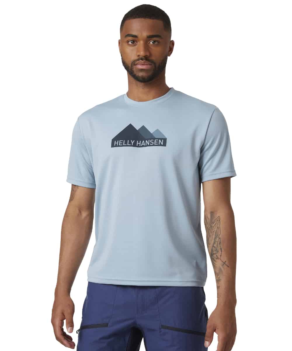 Helly Hansen Tech Graphic T-Shirt in Dusty Blue