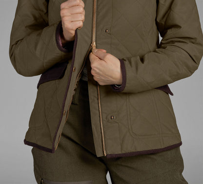 Two way zip Seeland Woodcock Advanced Ladies Quilted Jacket | Shaded Olive