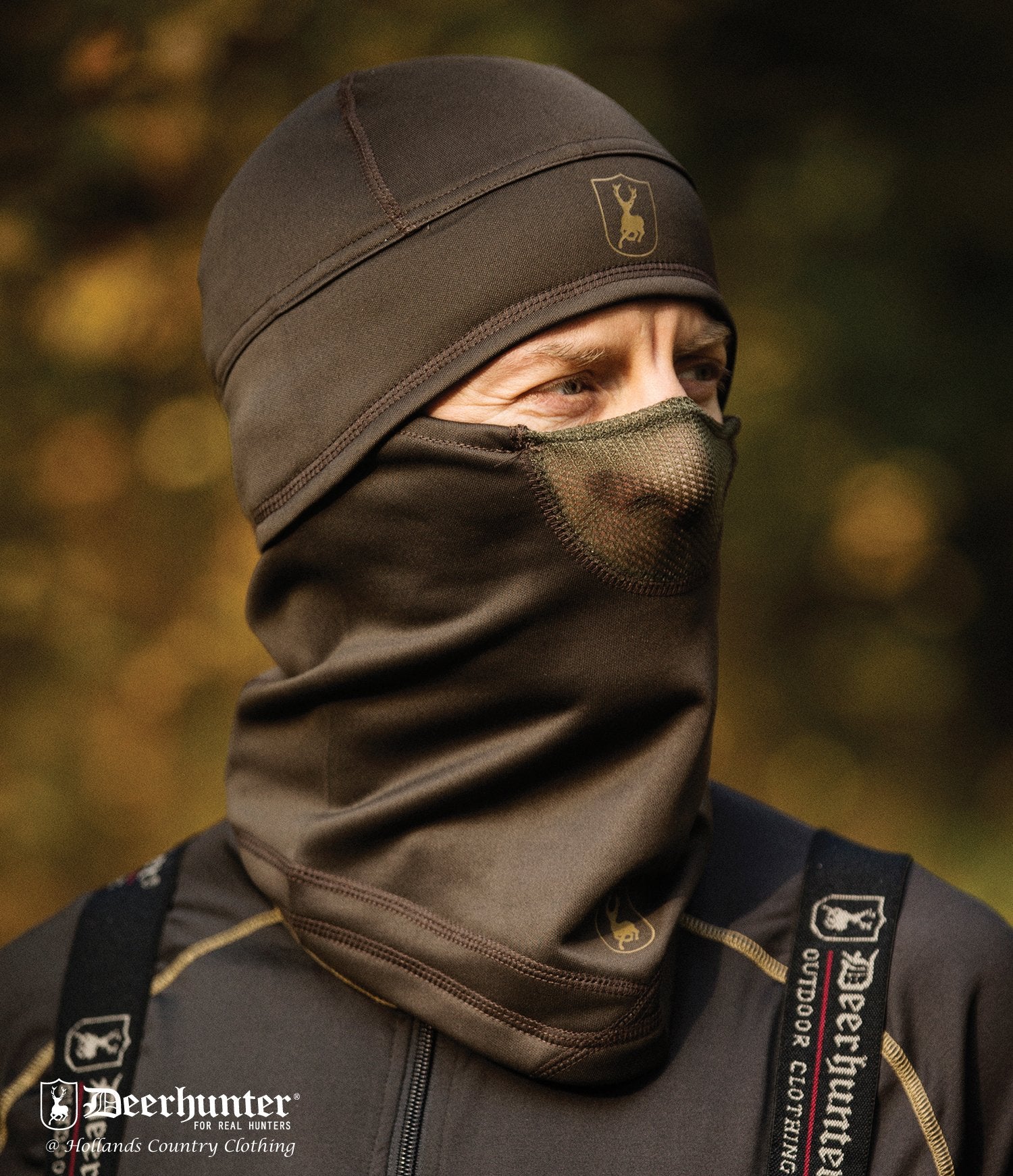 Deerhunter Discover Winter Hat worn with hunting snood