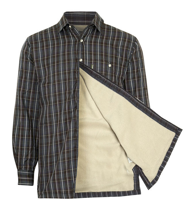 Fleece lining in beige Champion Sherborne Fleece Lined Shirt 