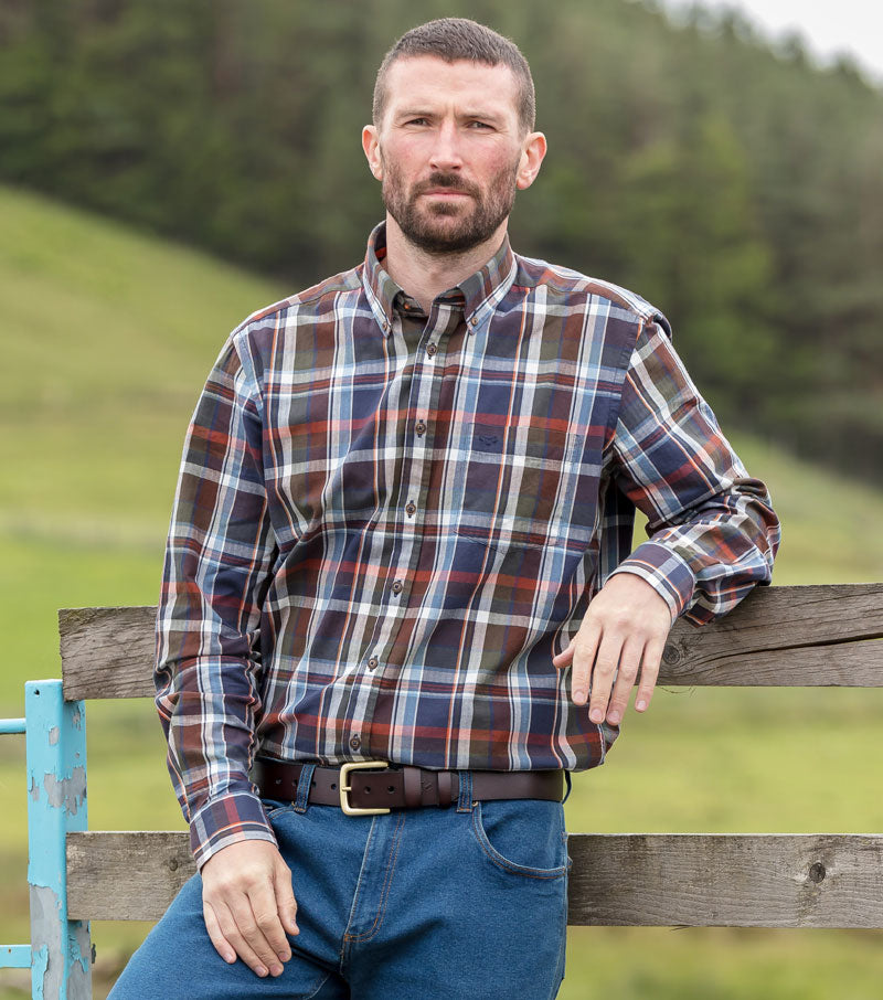 Hoggs of Fife Luthrie Plaid Shirt - Hollands Country Clothing 