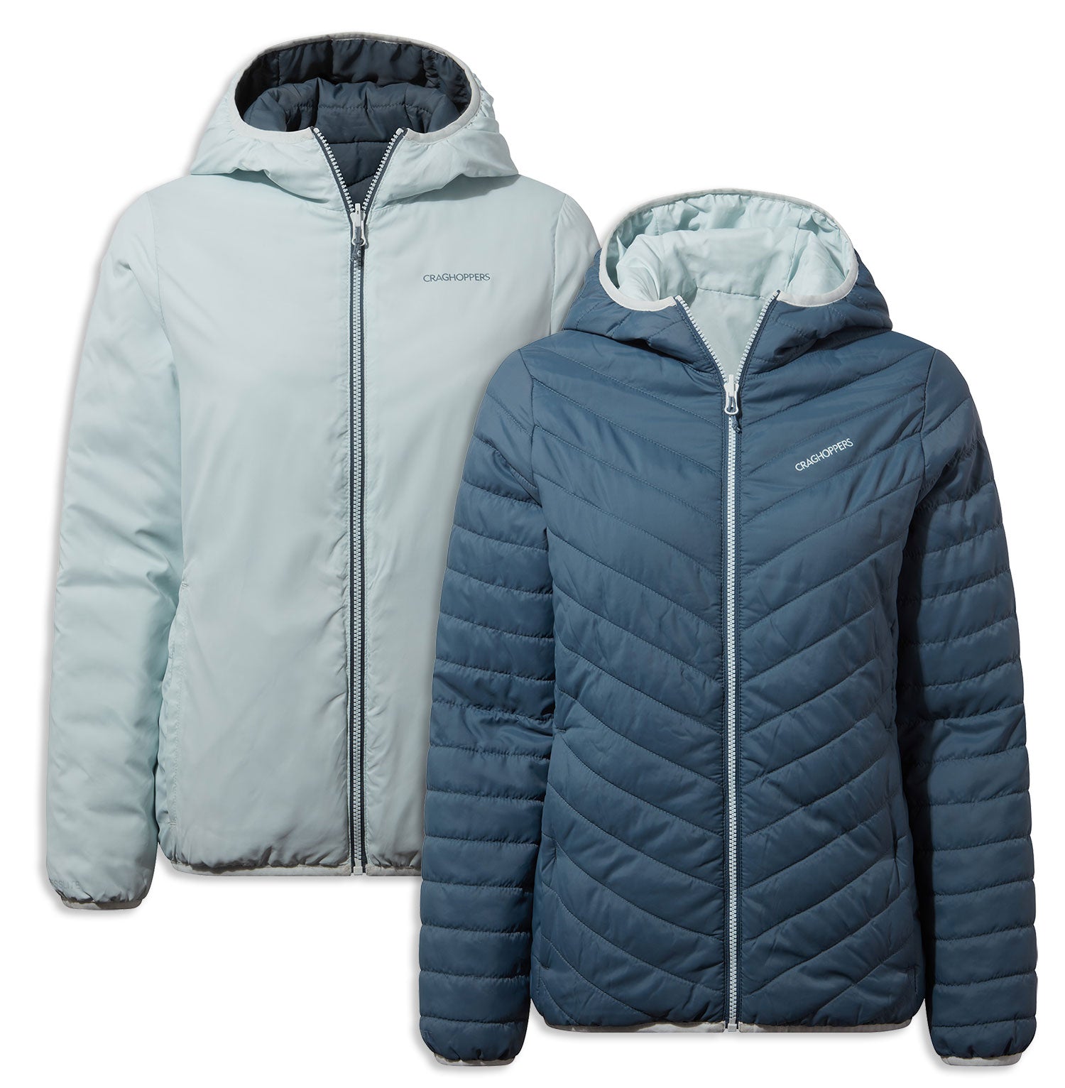 Prussian Blue /  Aqua Mist Craghoppers Ladies Compresslite V Jacket