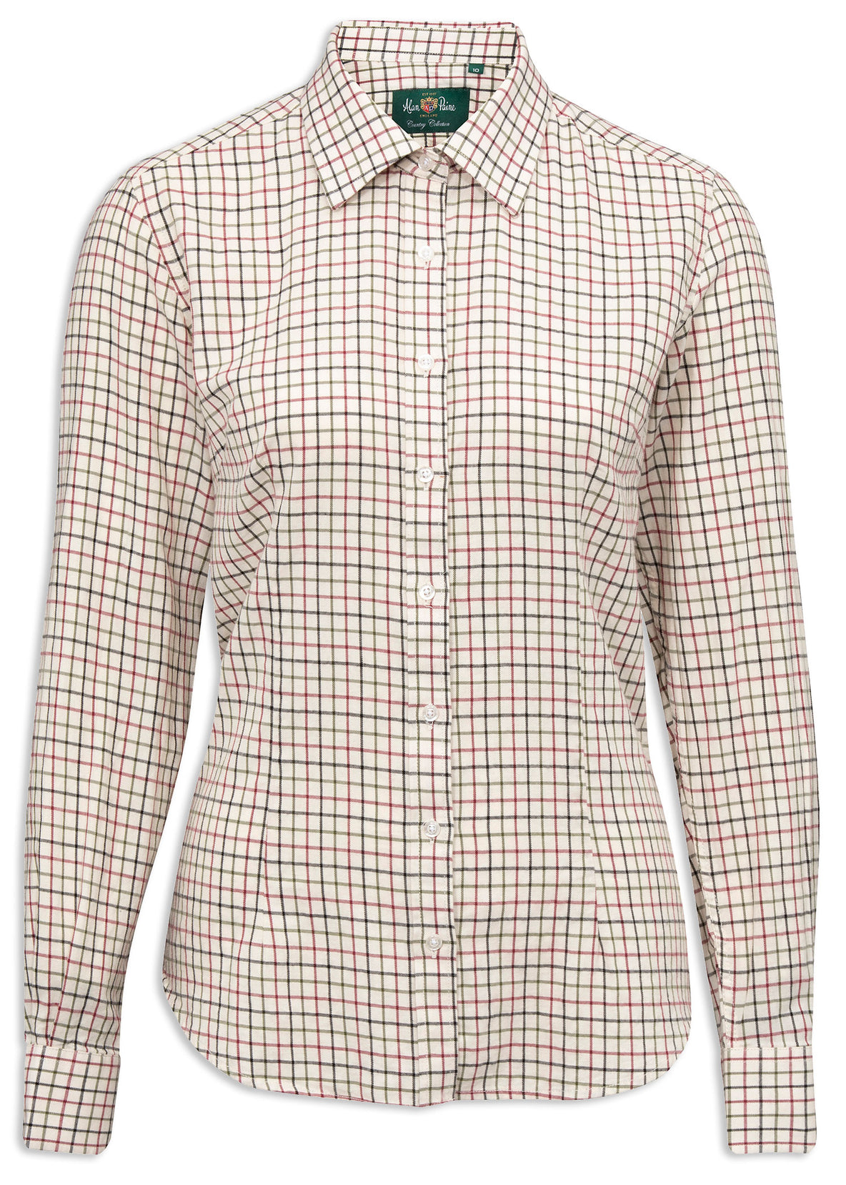 Alan Paine Bromford Ladies Shirt | Red Check with Green  