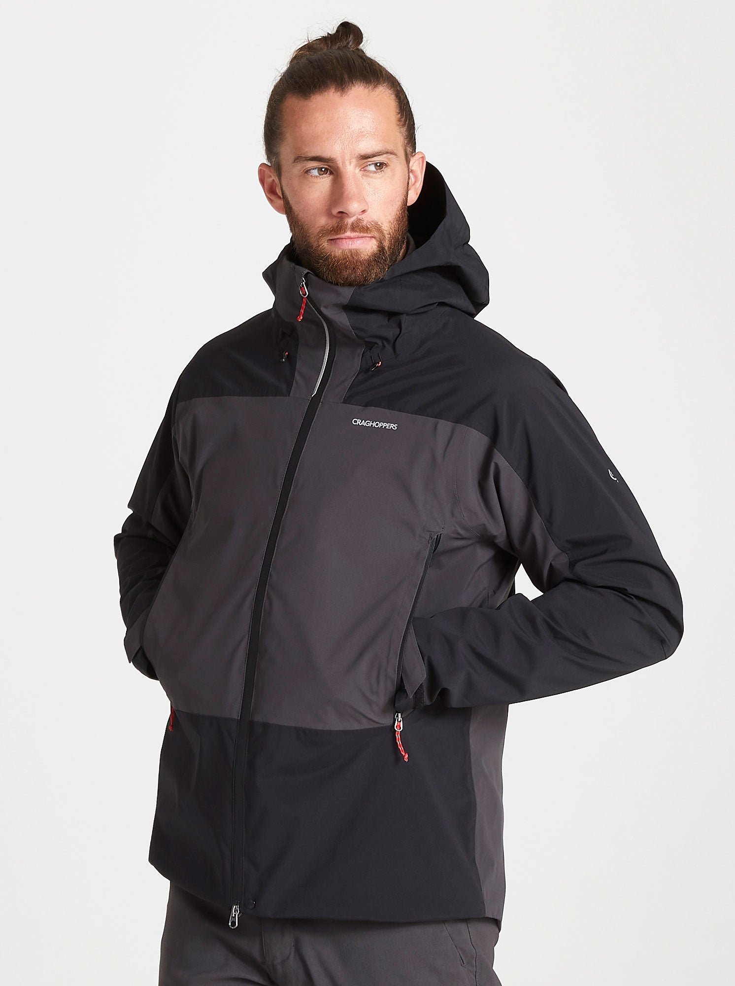 Craghoppers Gryffin Waterproof Breathable Active Jacket | Black, Black Pepper 