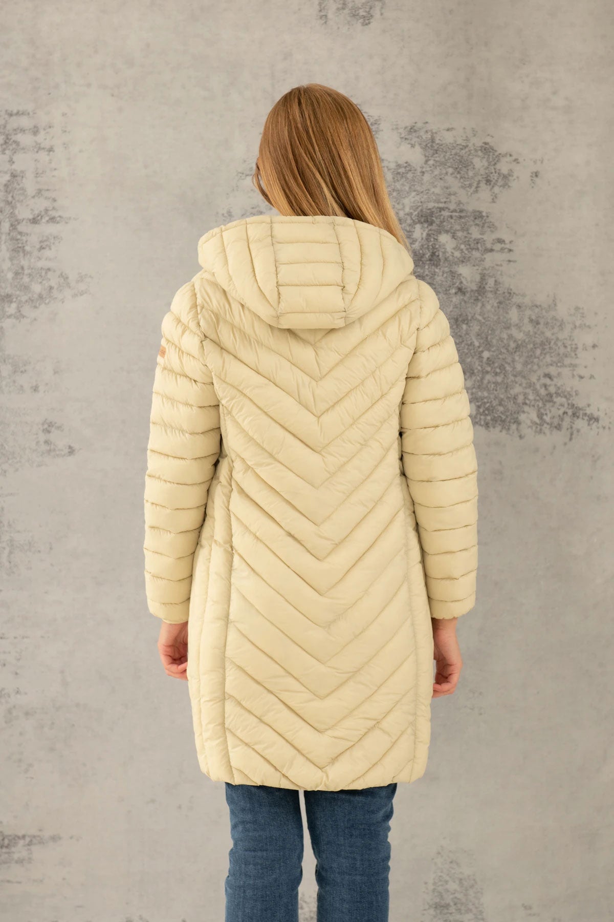 Almond Laurel Ladies Quilted Synthetic Down Duvet Coat by Lighthouse 