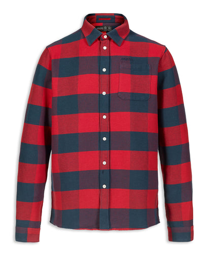 Red Classic Large Check Marina Shirt by Musto