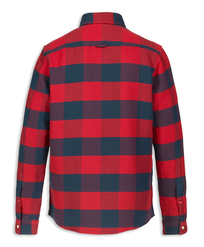 Back Red Classic Large Check Marina Shirt by Musto