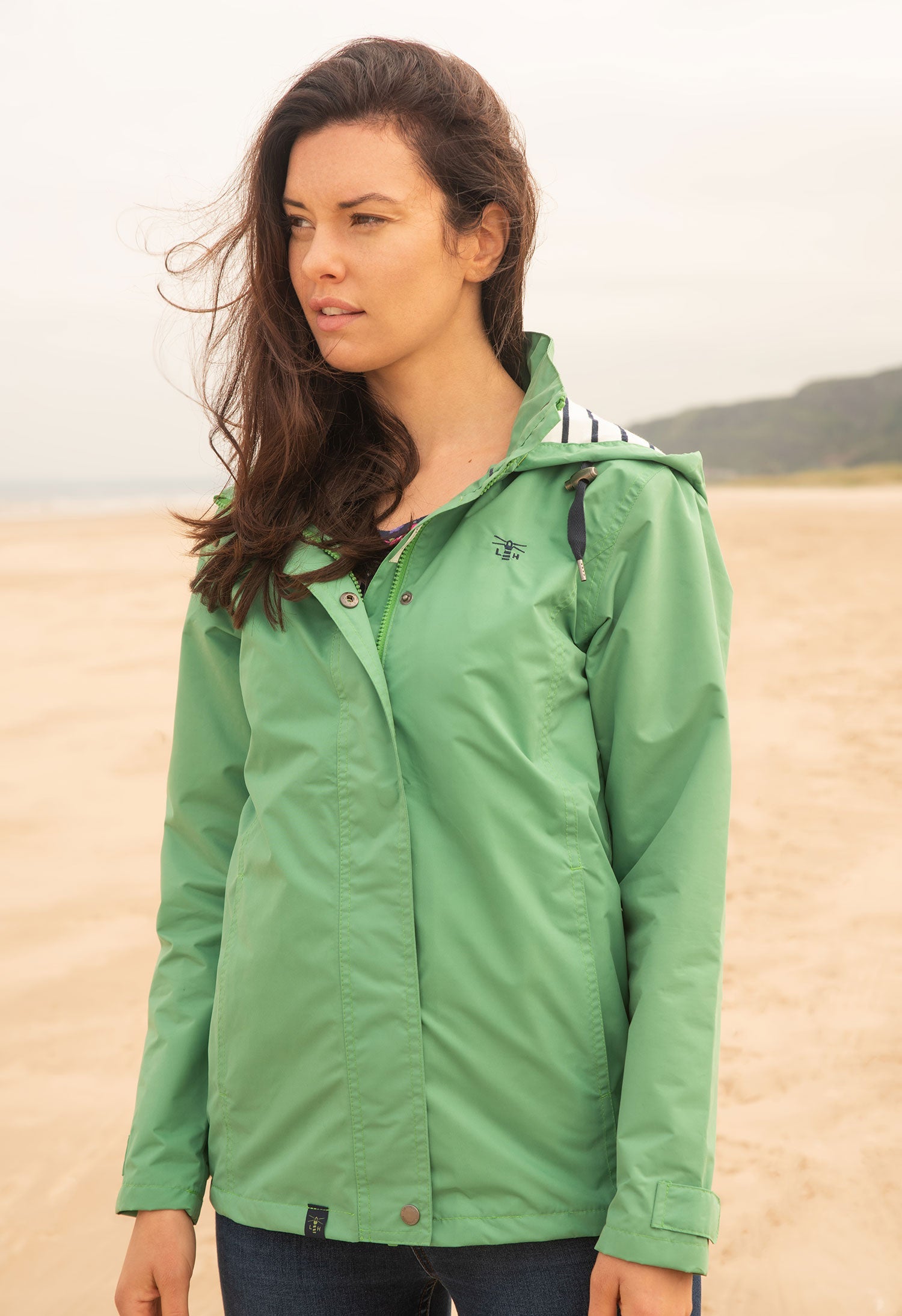 Seagrass Green Lighthouse Beachcomber Waterproof Jacket 
