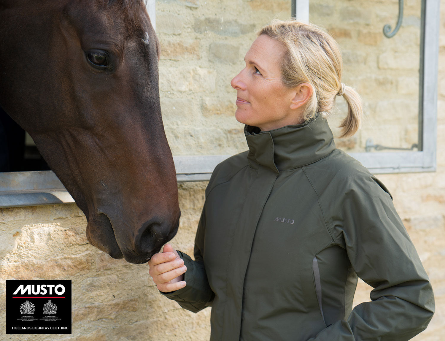Zara Phillips with a horse 