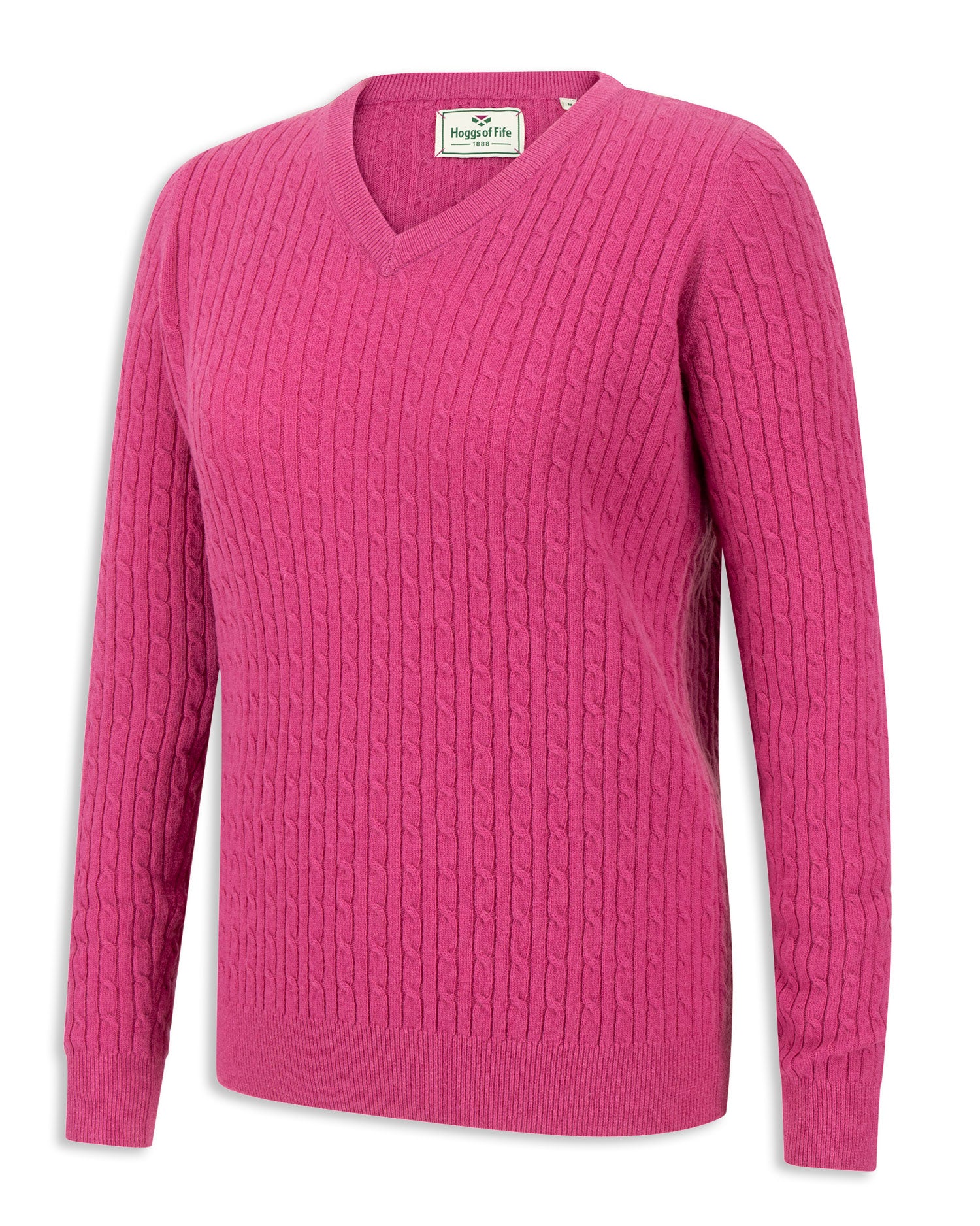 Cerise Hoggs Lambswool Vee Neck Pullover 