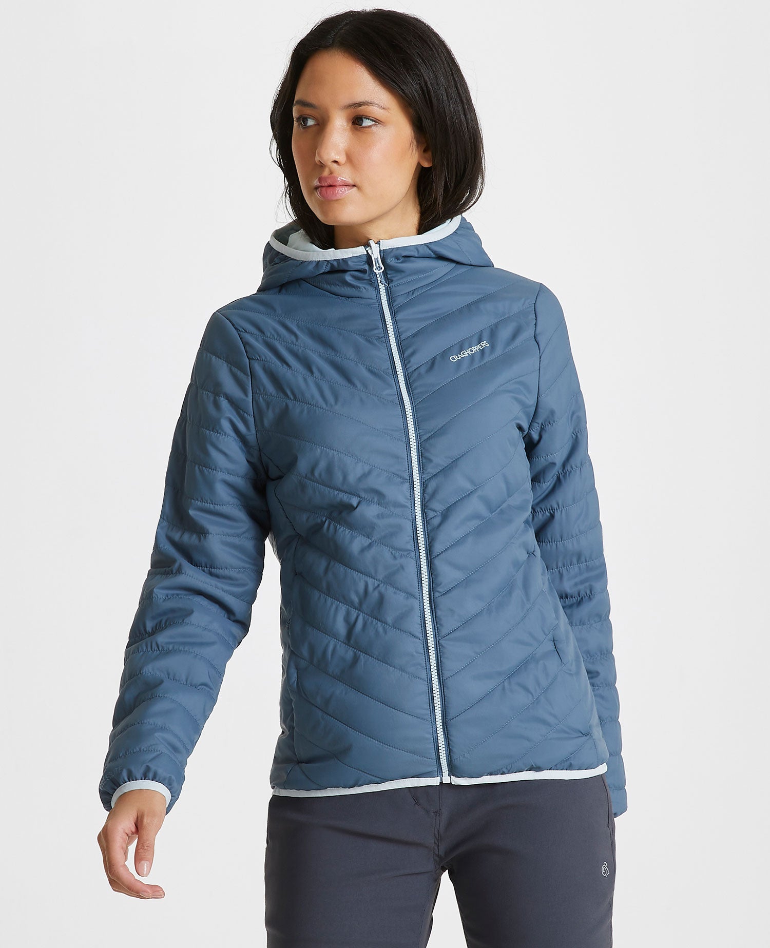 Prussian Blue / Aqua Mist Craghoppers Ladies Compresslite V Jacket