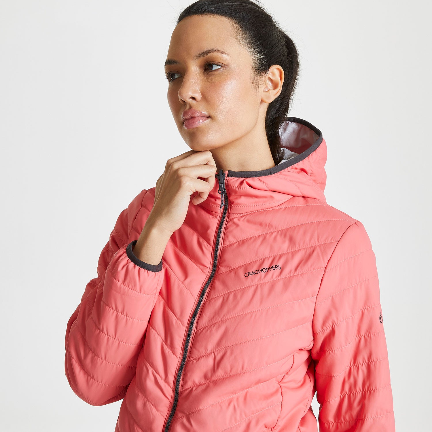 Dusty Coral / Lunar Grey Craghoppers Ladies Compresslite V Jacket