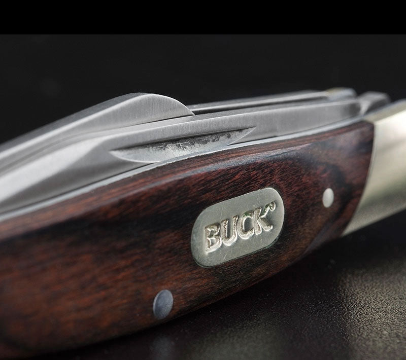 Buck Wood handled Buck Trio Knife