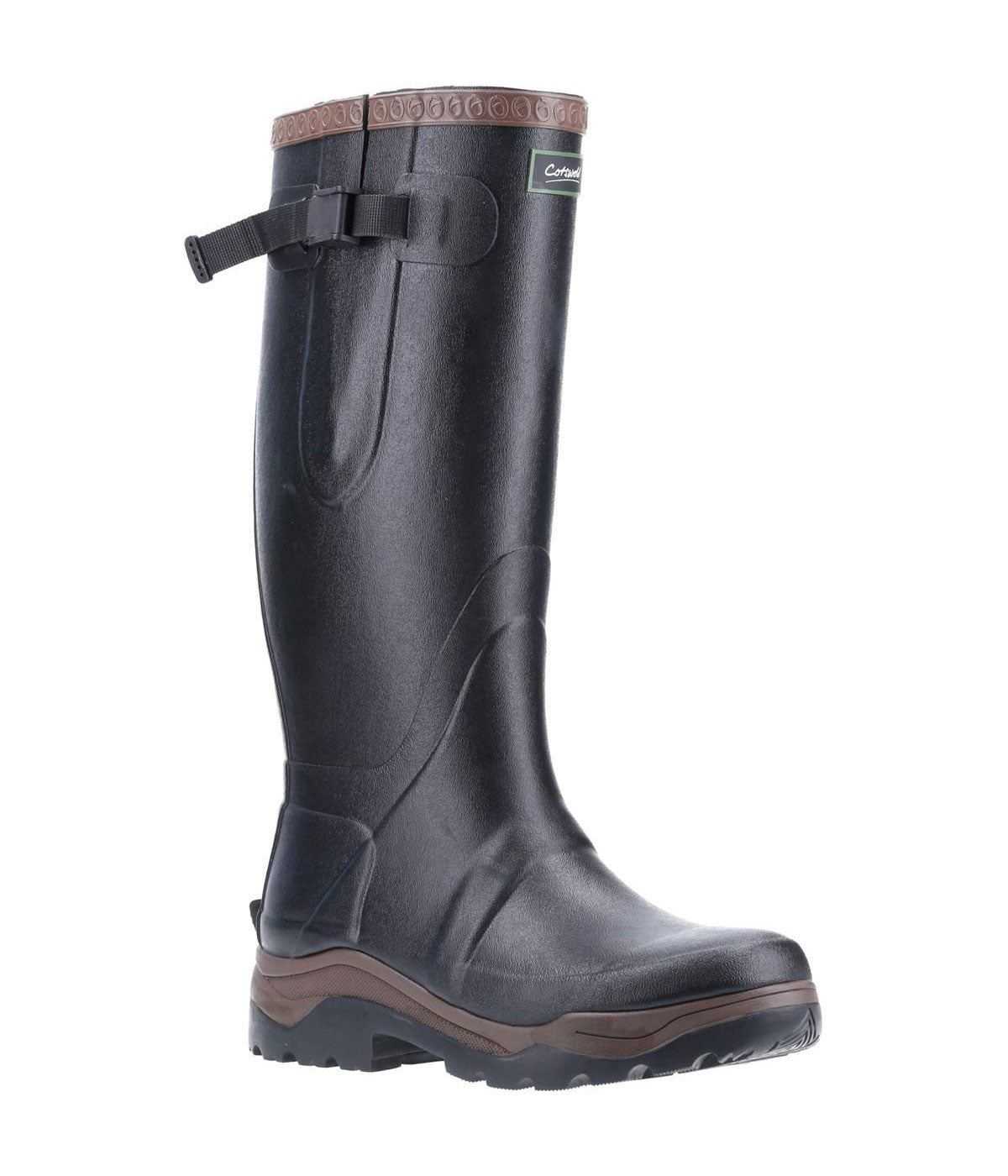 Black Cotswold Compass Rubber Neoprene Lined Wellington Boots 