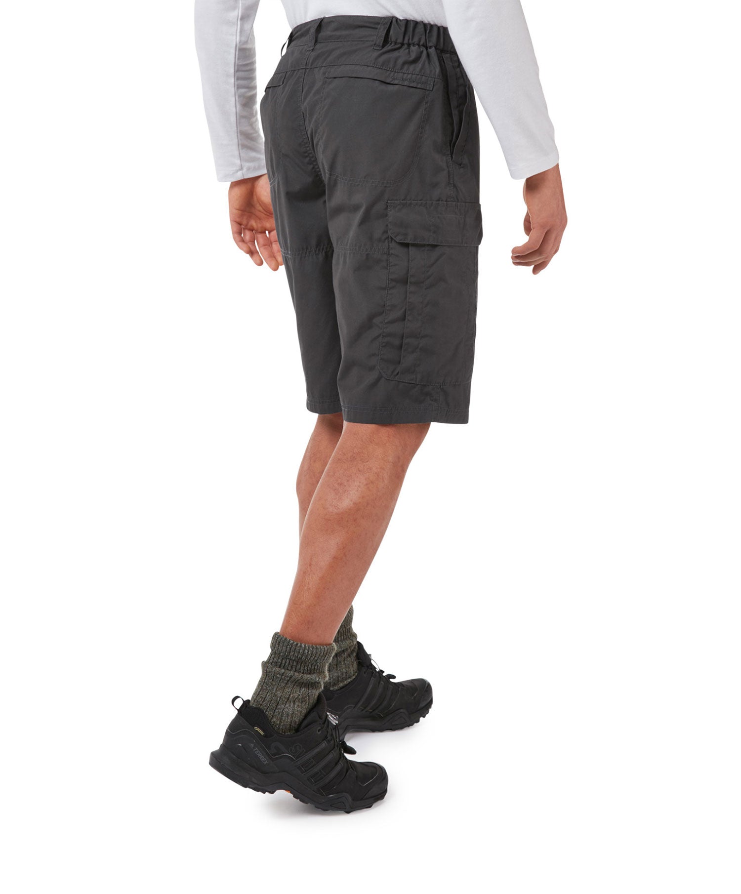 craghoppers kiwi long shorts black pepper