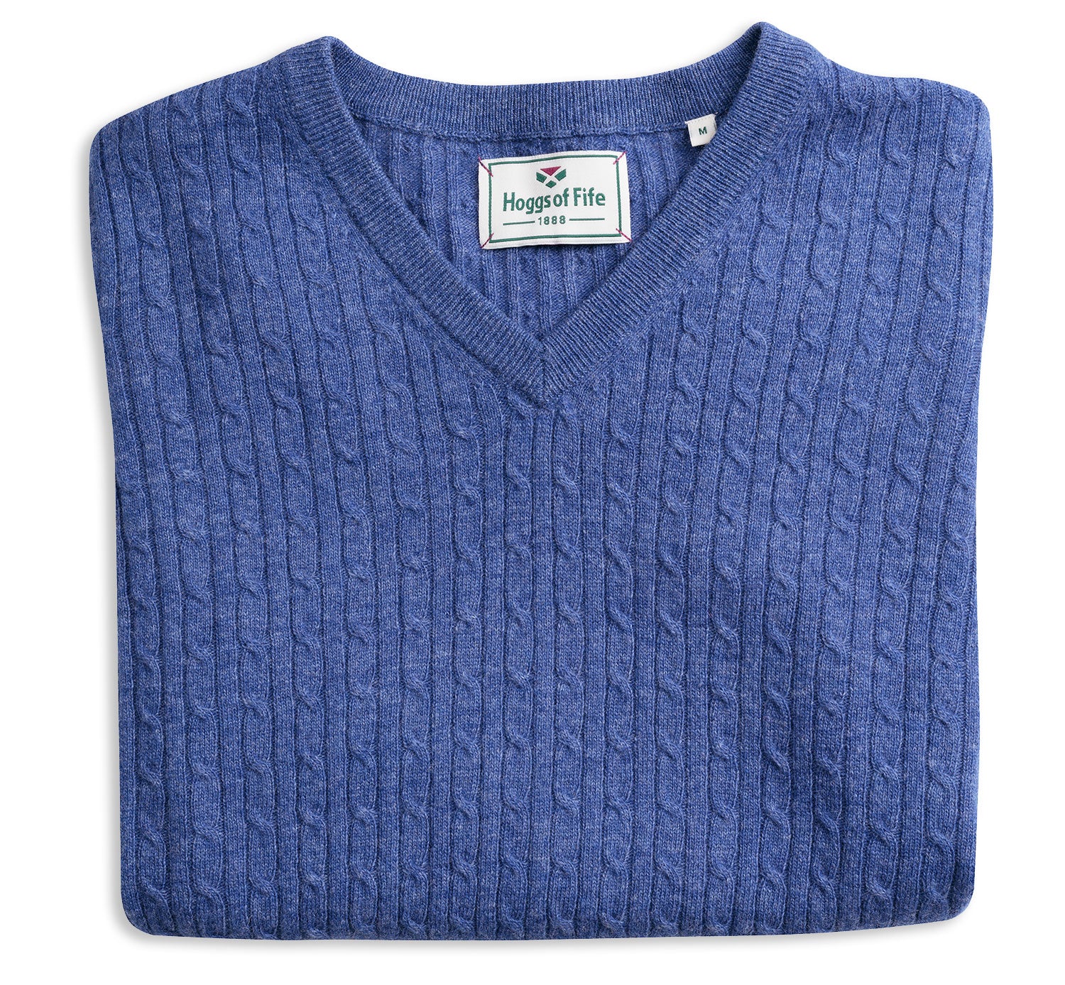 Violet Blue Hoggs Lambswool Vee Neck Pullover 