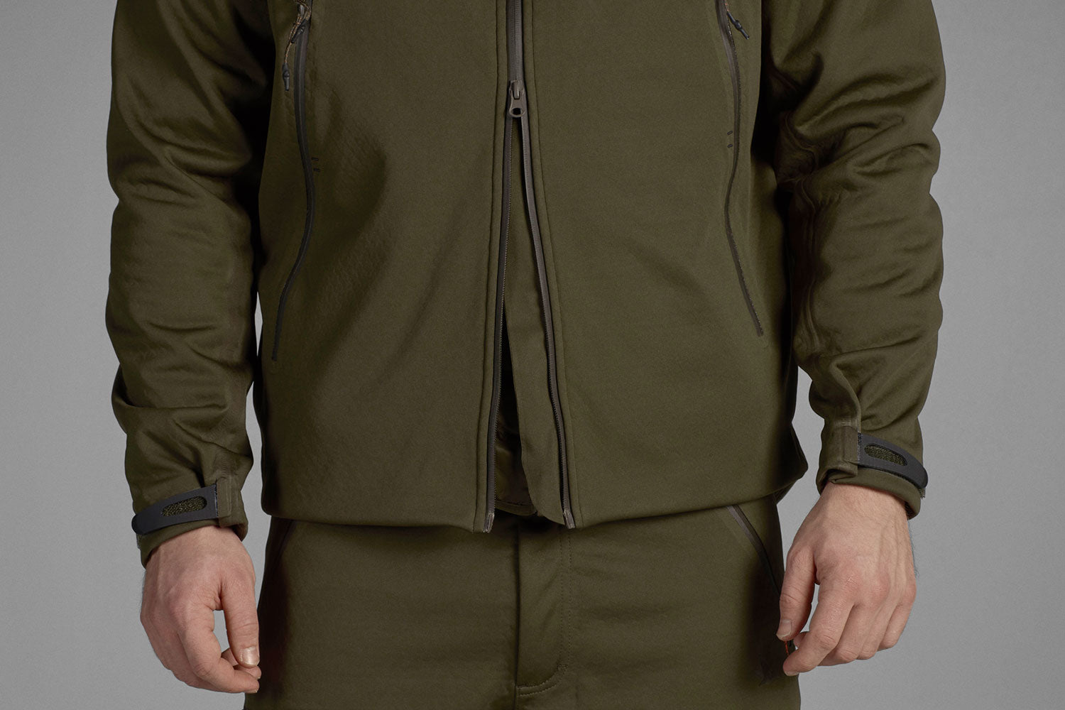 Two way zip Seeland Hawker Advance Jacket | Pine Green