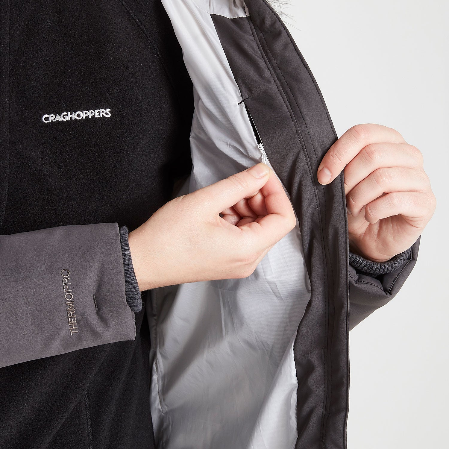 Zipped inside pocket Craghoppers Clardon Padded Parka Jacket