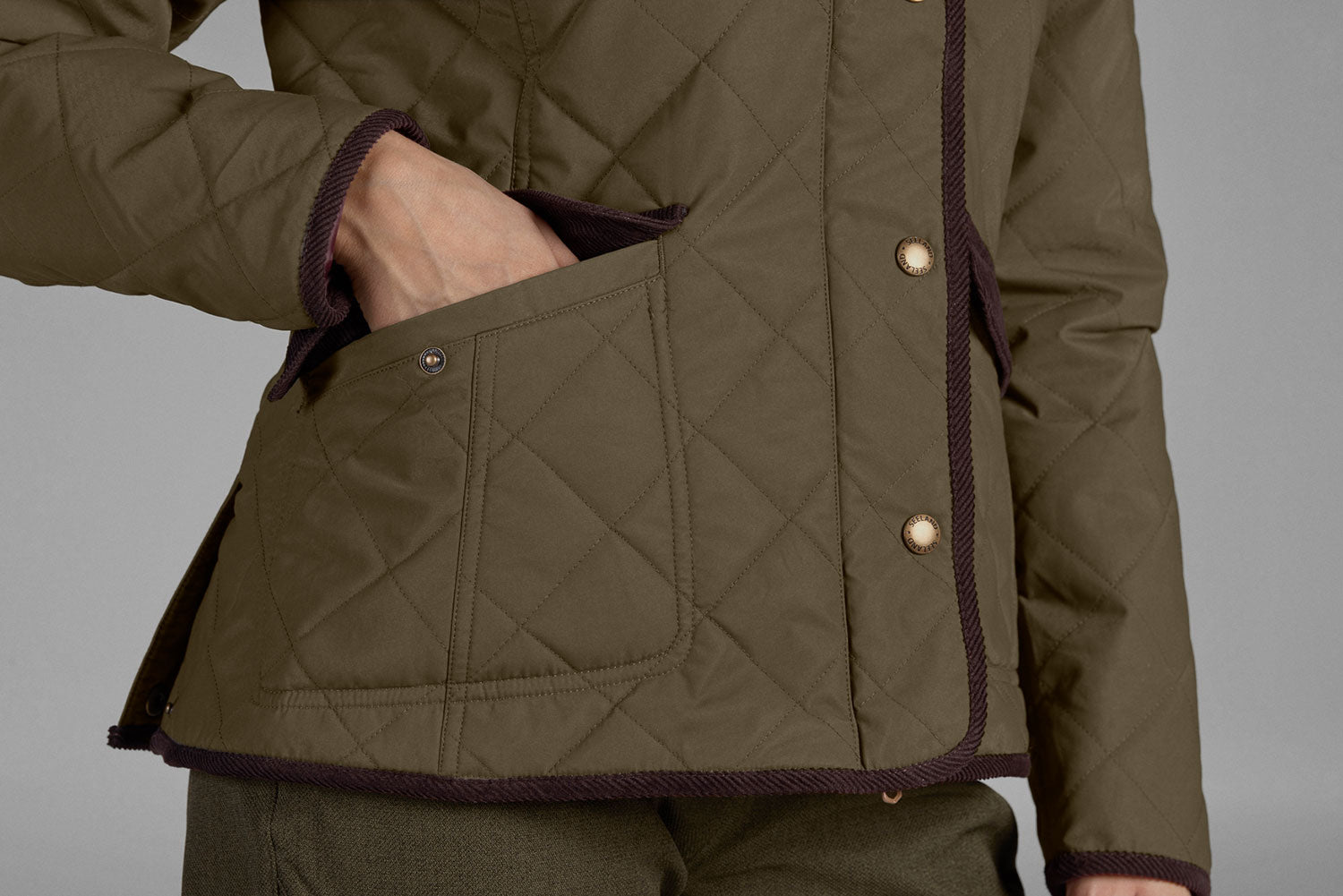 Pocket Seeland Woodcock Advanced Ladies Quilted Jacket | Shaded Olive