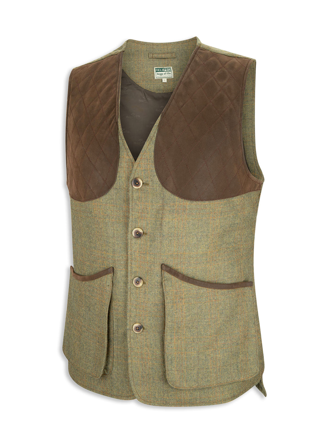 Hoggs of Fife Kinloch Technical Tweed Field Waistcoat | Autumn Bracken