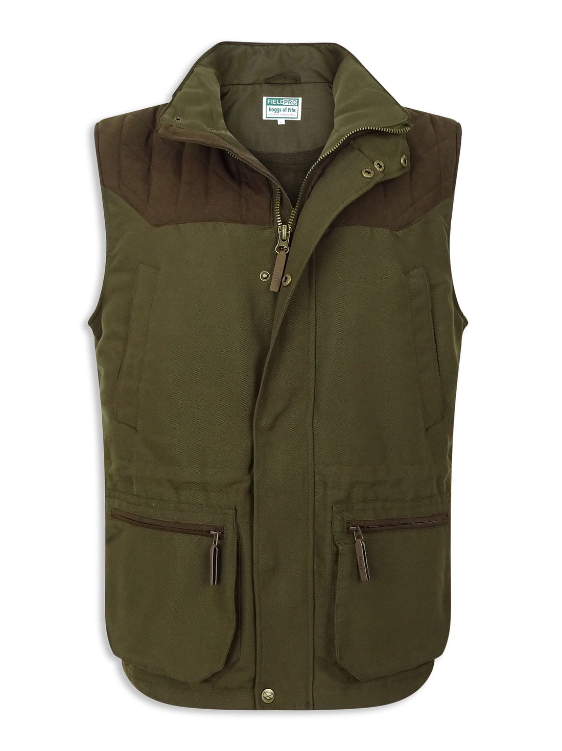 Hoggs of Fife Kincraig Field Waistcoat | Olive Green