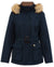 navy Alan Paine Berwick Jacket with Faux Fur Trim #colour_dark-navy