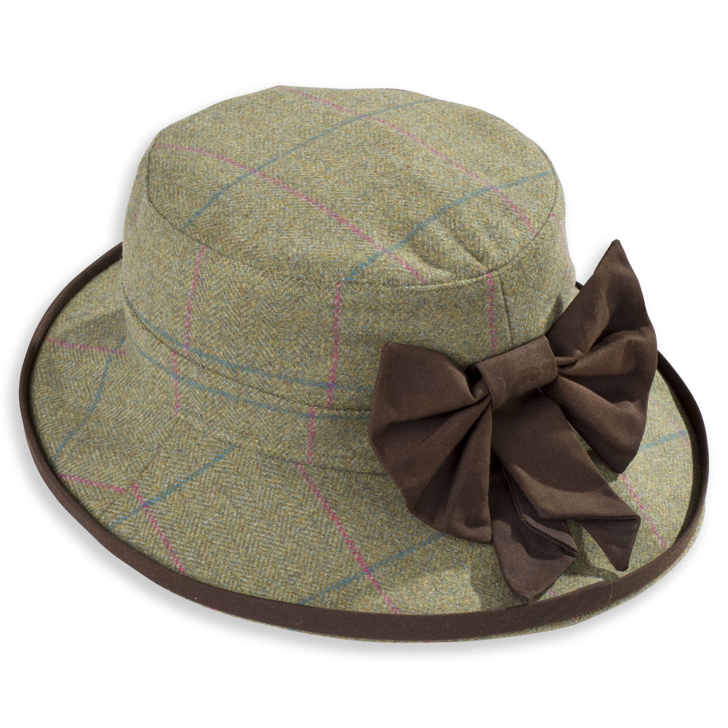 juniper Combrook Ladies Tweed Hat with Brim and Bow