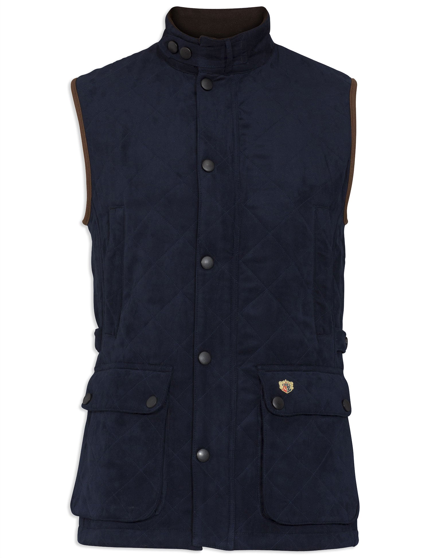 Navy Alan Paine Felwell Quilted Waistcoat 