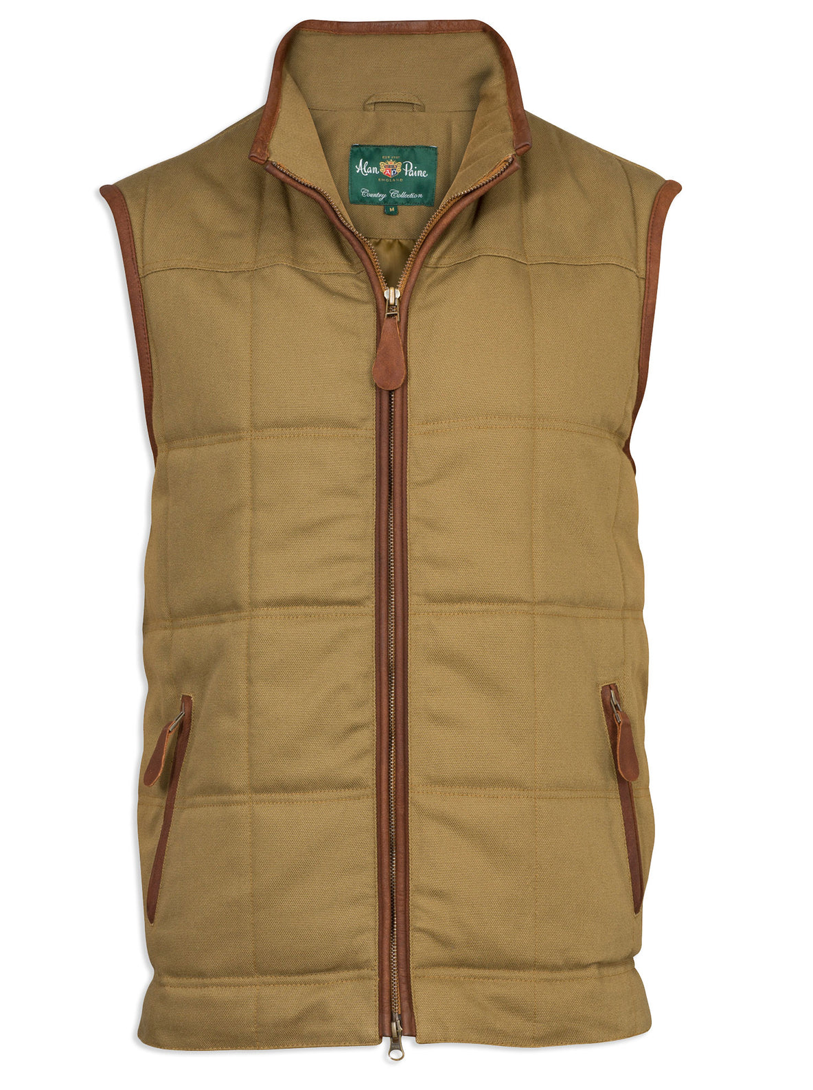 Alan Paine Kexby Quilted Gilet Khaki
