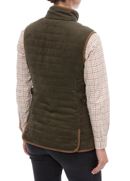 rear view Alan Paine Felwell Ladies Quilt Waistcoat