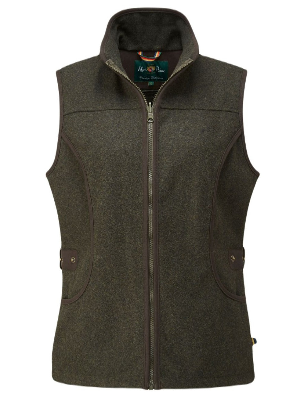 Alan Paine Berwick Ladies Waistcoat in Dark Olive 