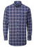 Alan Paine Ilkley Flannel Button-Down Collar Shirt - Blue #colour_blue