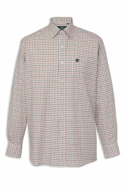 Alan Paine Ilkley Kids Tattersall Shirt in Red Green Check 