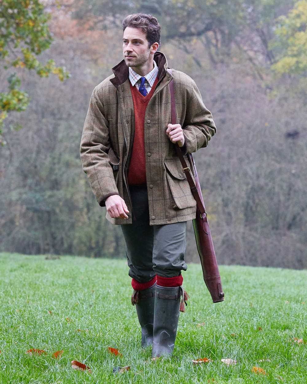 Alan Paine Mens Combrook Field Coat in Thyme 
