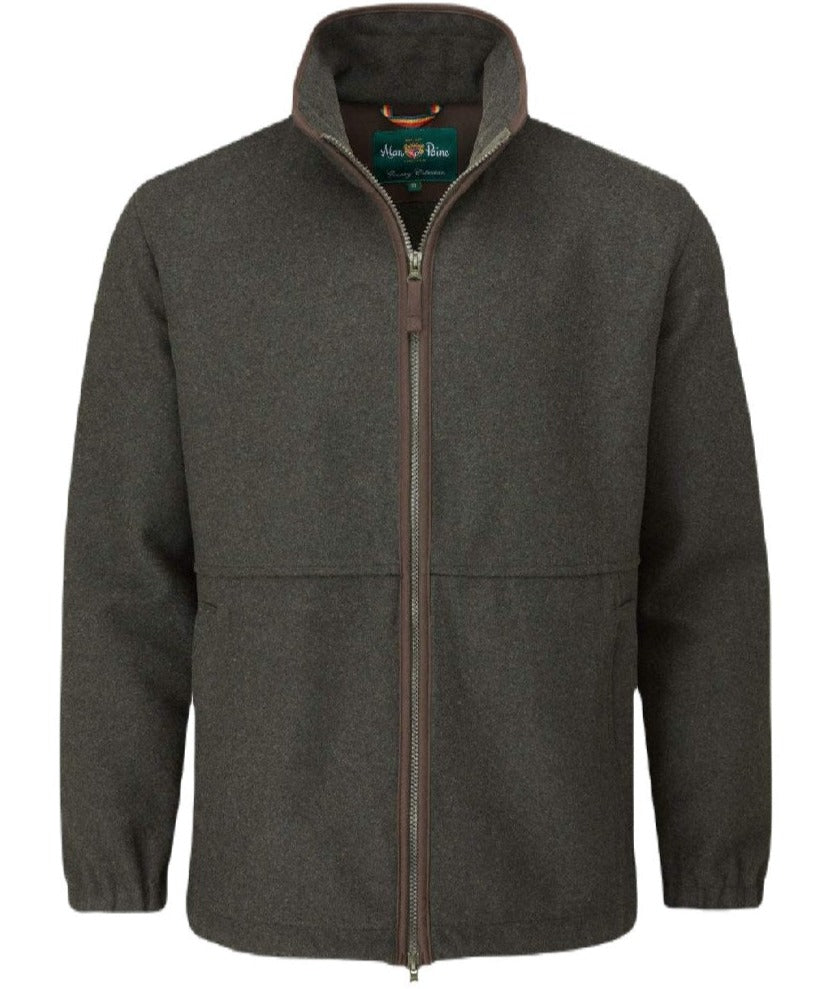 Alan Paine Berwick Fleece Jacket in Dark Olive 