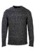 Aran Donegal Wool Roll Neck Sweater In Charcoal #colour_charcoal