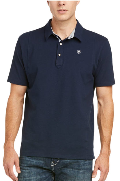 Ariat Medal Polo Shirt in Navy 
