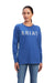 Ariat Rebar Ladies CottonStrong Block T-Shirt in True Navy/Alloy #colour_true-navy-alloy