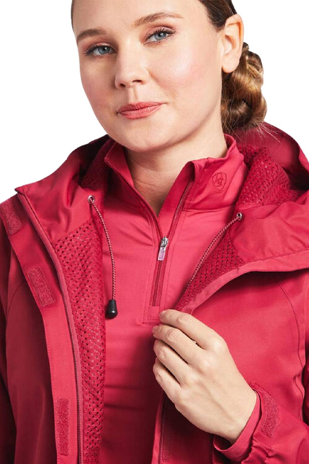 Ariat Womens Spectator Waterproof Jacket In Red Bud 