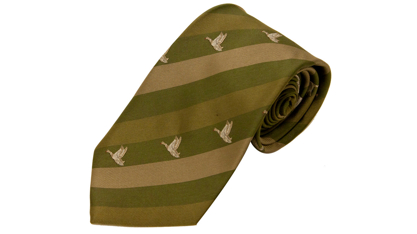Bisley Polyester Tie in No . 4 Duck Striped