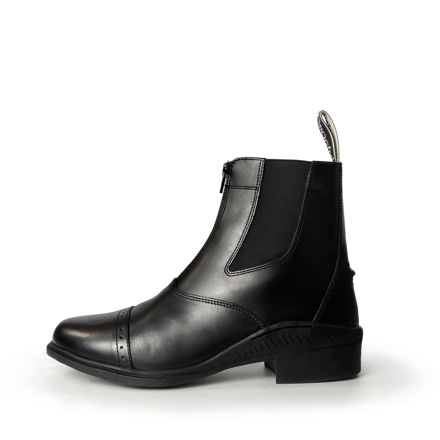 Brogini Tivoli Leather Paddock Boots In Black