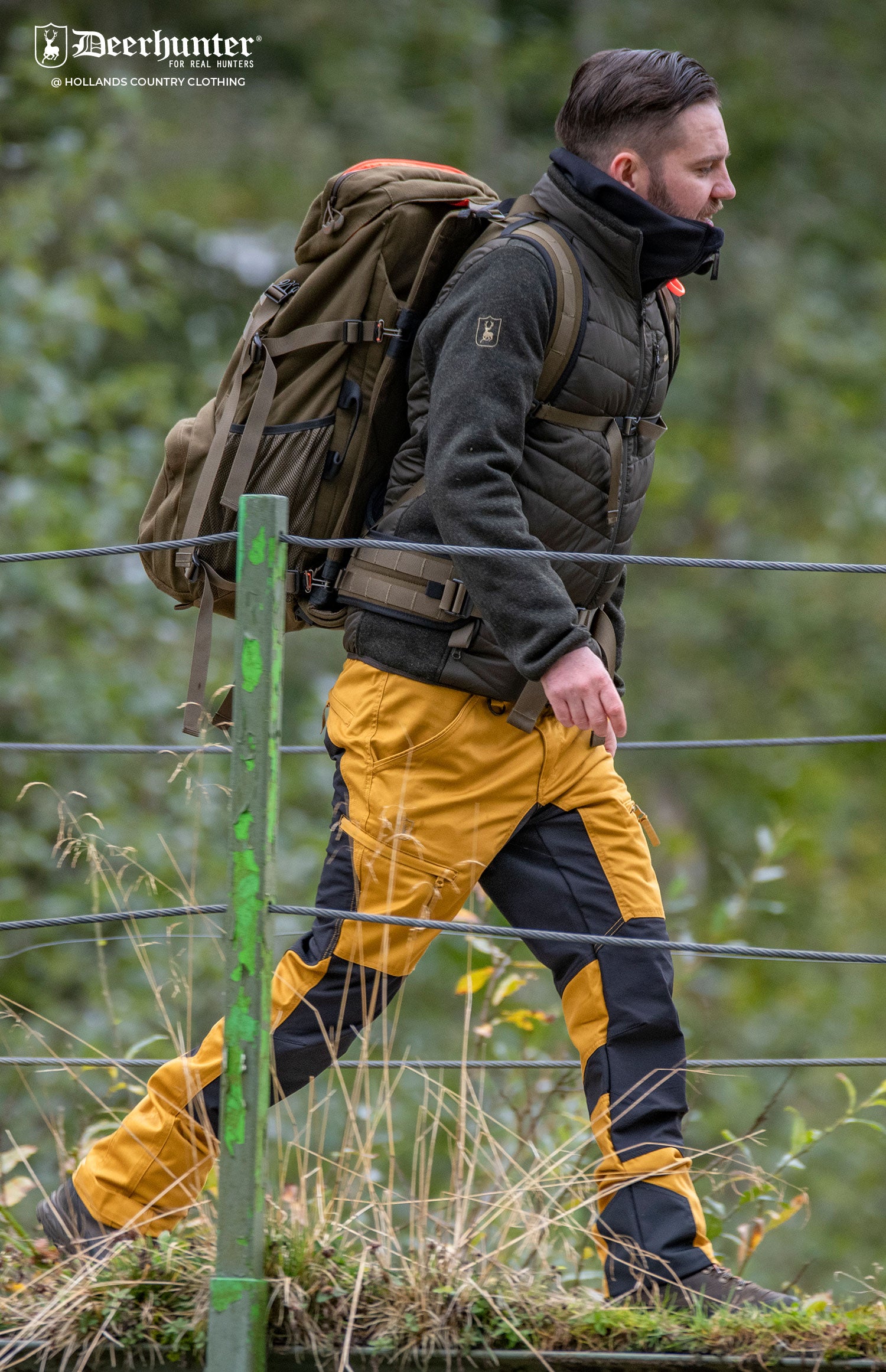 Deerhunter Rogaland Contrast Stretch Trousers in Buckthorn 