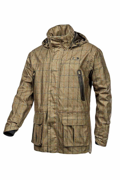 Baleno Moorland Waterproof Jacket In Check Khaki 