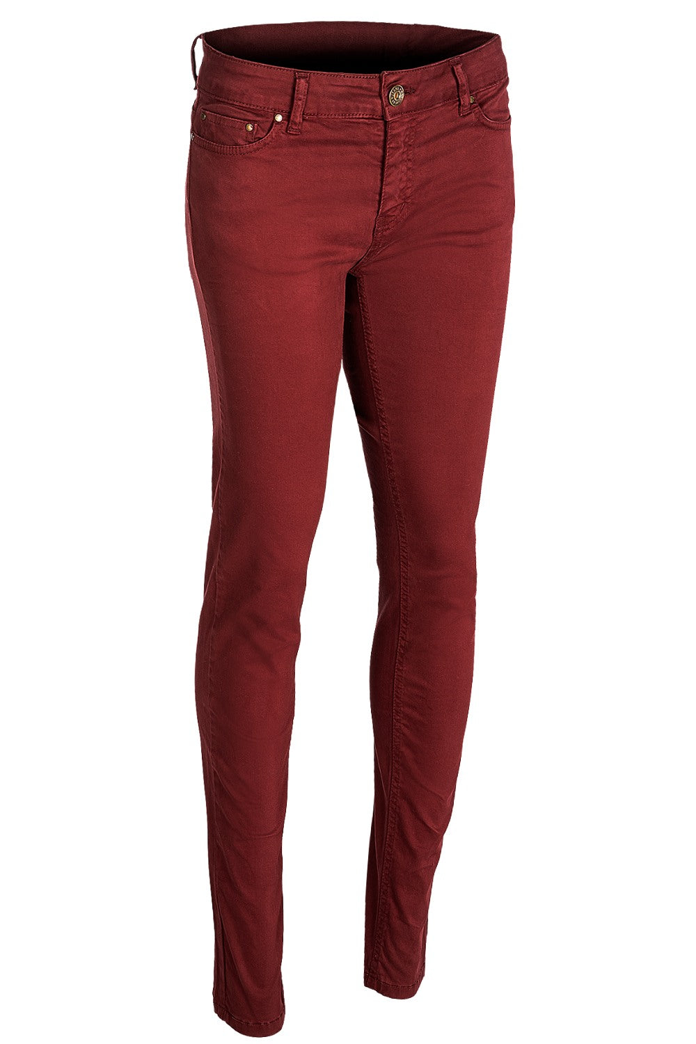 Baleno Womens Cotton Trousers in Merlot 