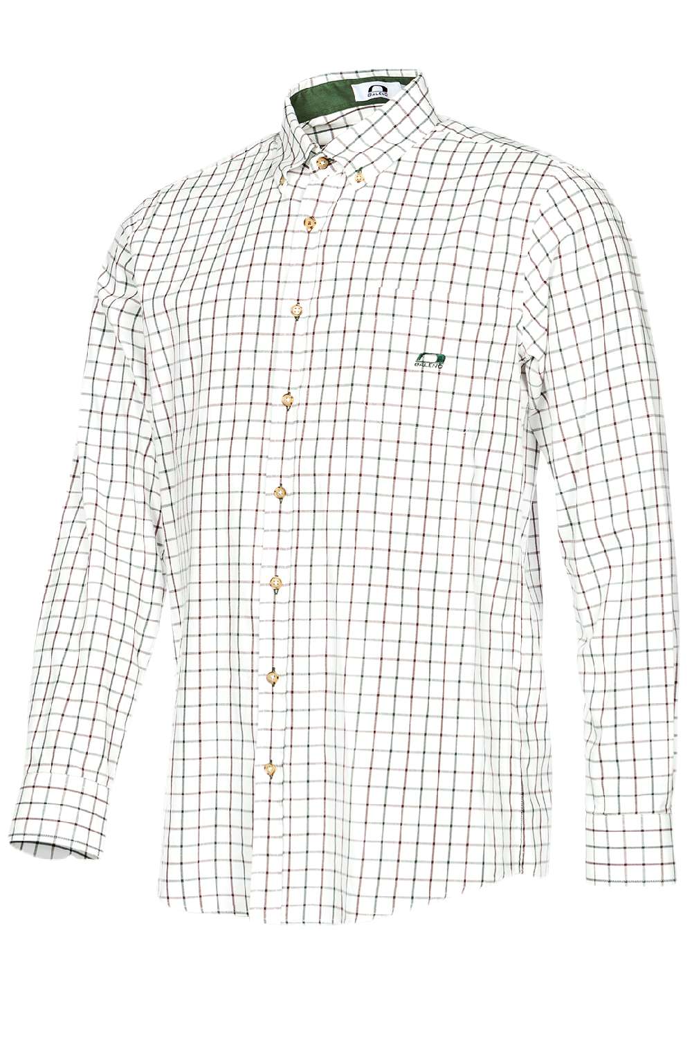 Baleno Mens Berkley Shirt in Big Check Green/Brown 