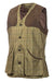 Baleno Men's Tweed Shooting Vest in Check Khaki #colour_check-khaki