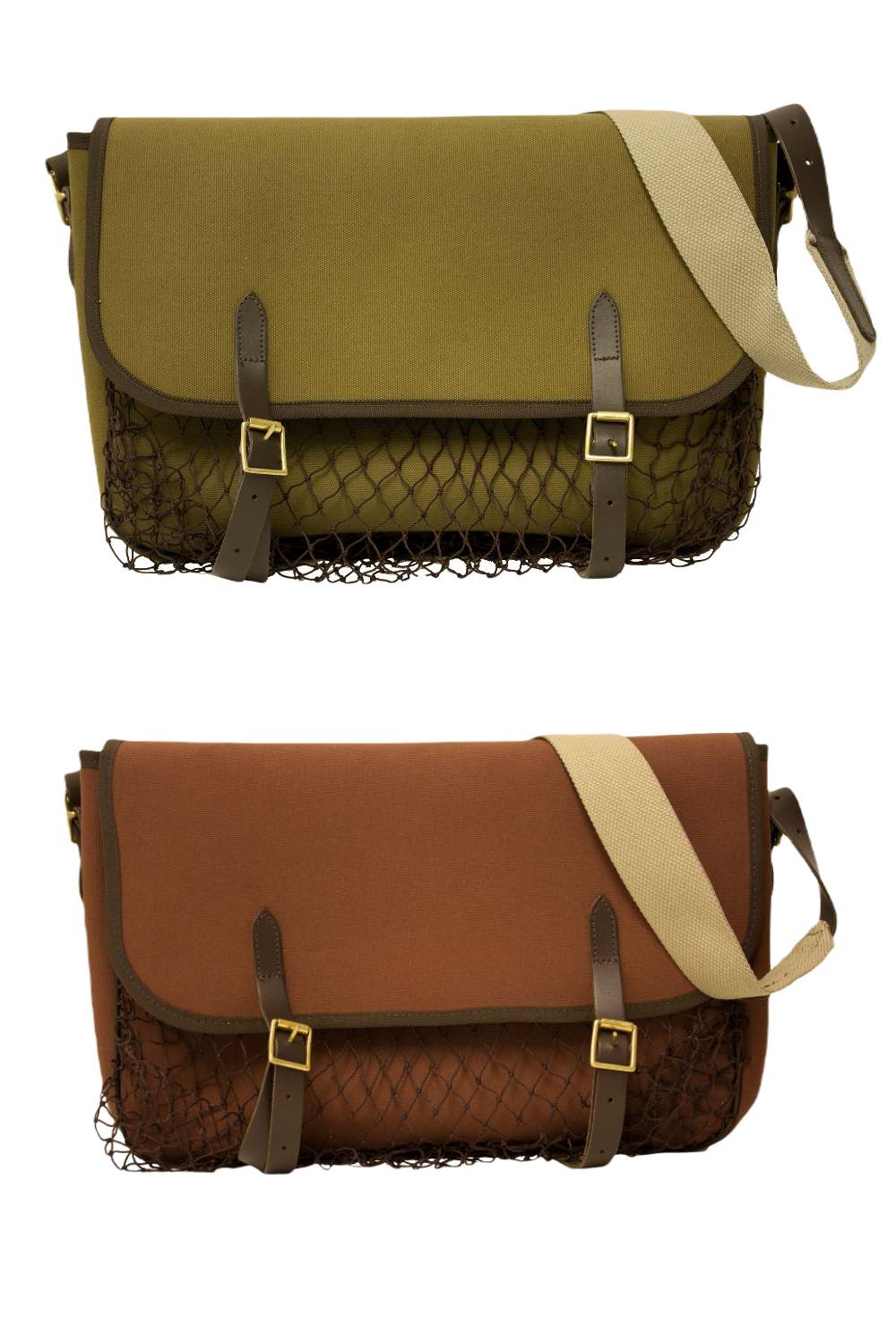 Bisley Canvas Game Bag In Green and Fox