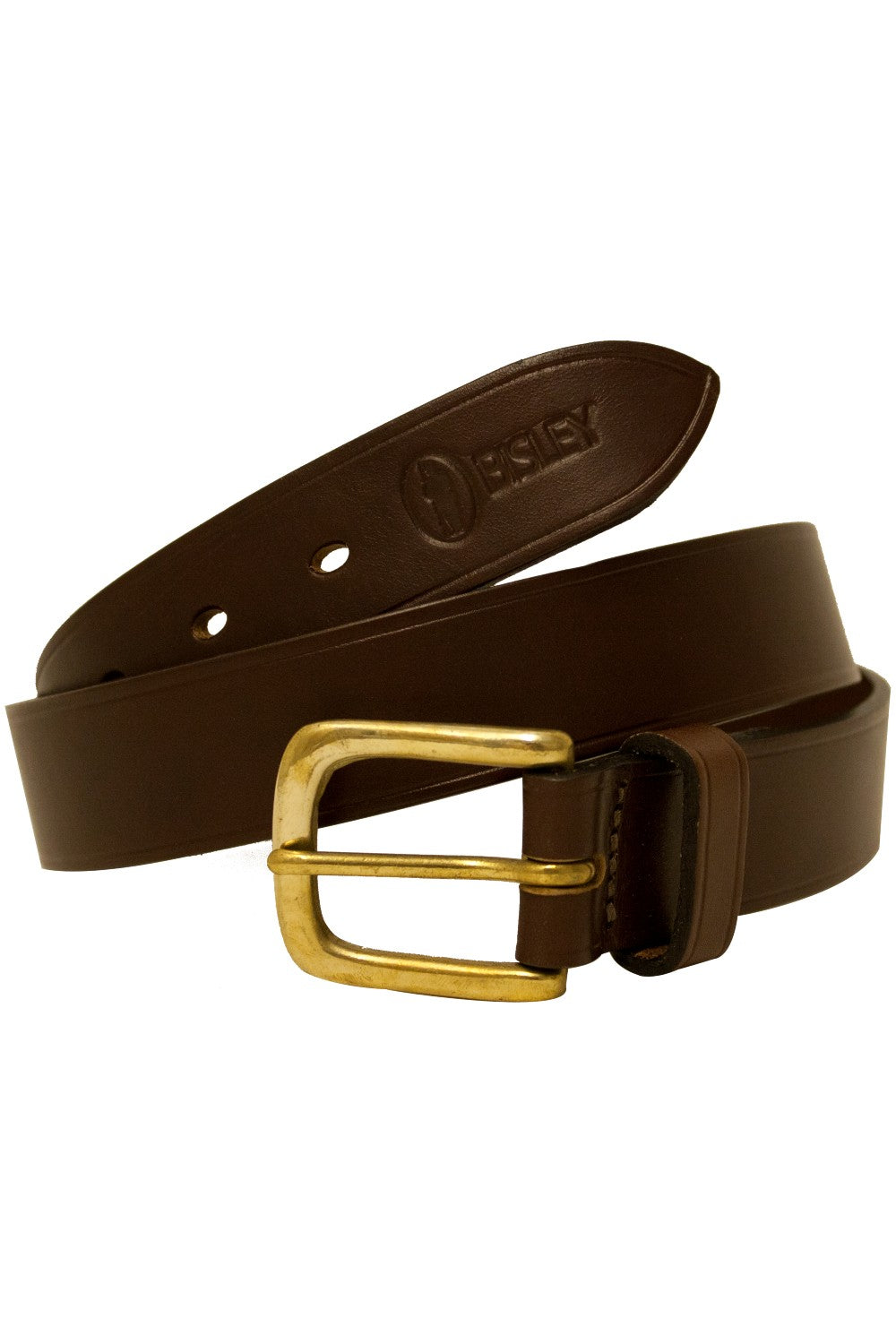 Bisley Plain Leather Belt In Brown Leather