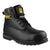 Black and gold CAT Holton Steel Toe S3 Leather Lace Up Work Boot #colour_black