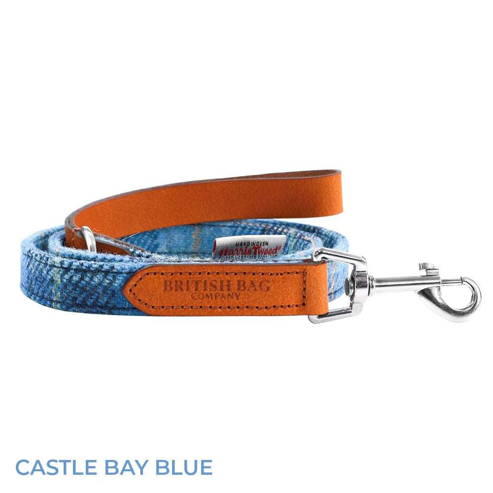 Castle Bay Blue British Bag Co. Harris Tweed Dog Lead